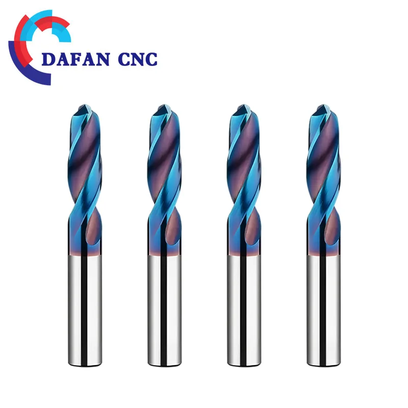 

65° Blue-Coated Tungsten Steel Drill Bit, Straight Shank Integral Carbide for Super Hard Drilling