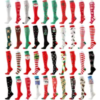 Calcetines de compresión Navidad Halloween enfermera médica Edema 20-30mmgh calcetines deportivos ciclismo correr Fitness circulación sanguínea nuevo