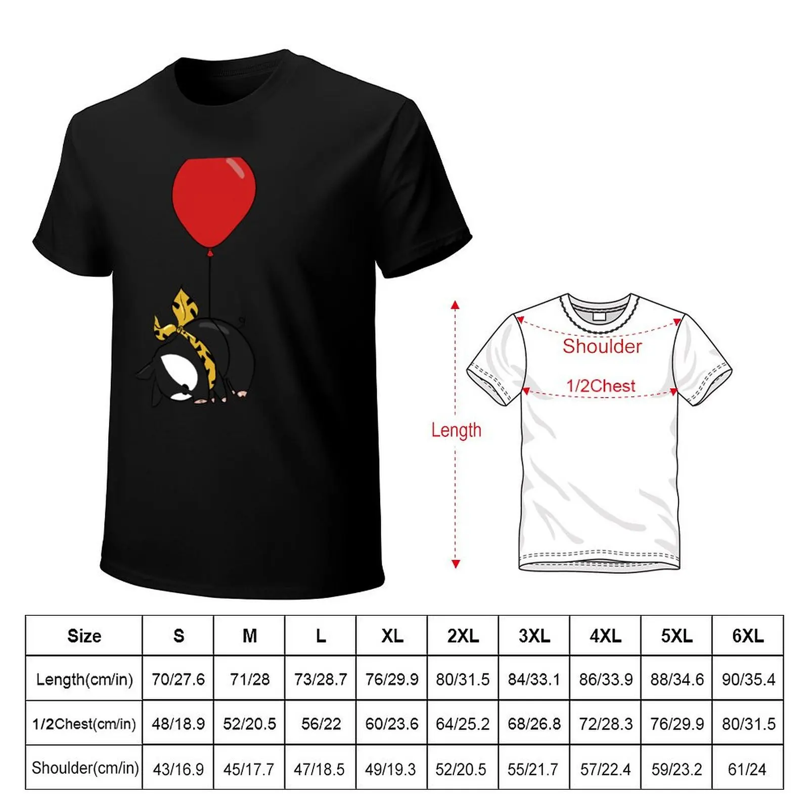 Piglet chan on a red balloon T-Shirt baggy shirts topping luxury clothes men