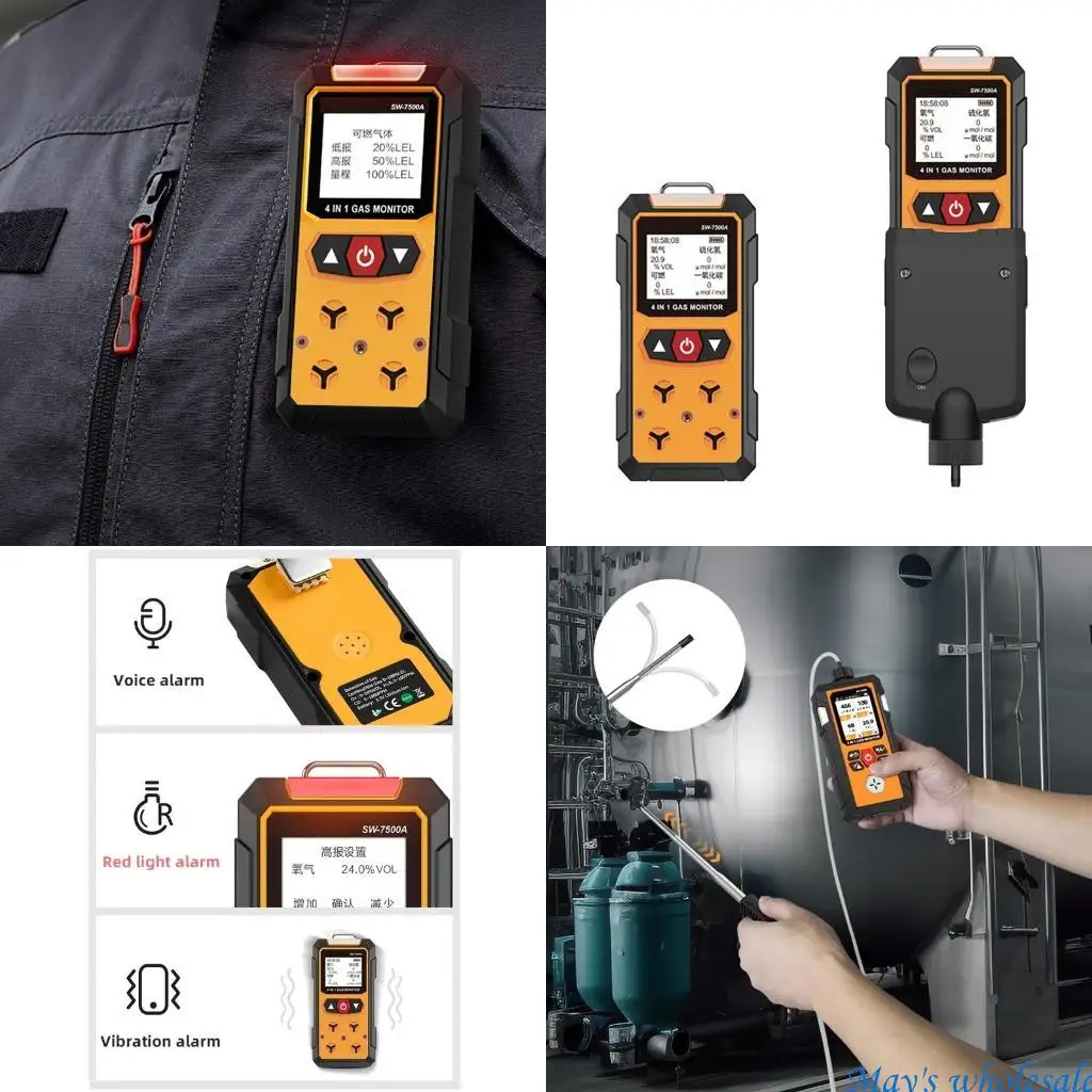 

Advanced Gas Detection Meter 4 in 1 Test Oxygens Carbon Monoxides H2S Combustible 448A