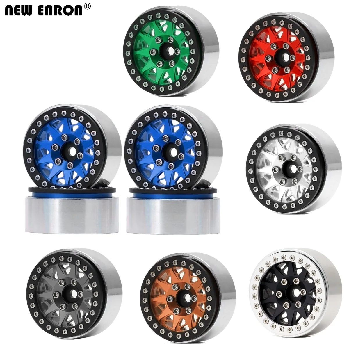 Aluminiowa felga CNC 1.9 cala z beadlockiem, piasta koła do samochodu RC 1/10 Axial SCX10 D90 TRAXXAS TRX4 T6 Redcat