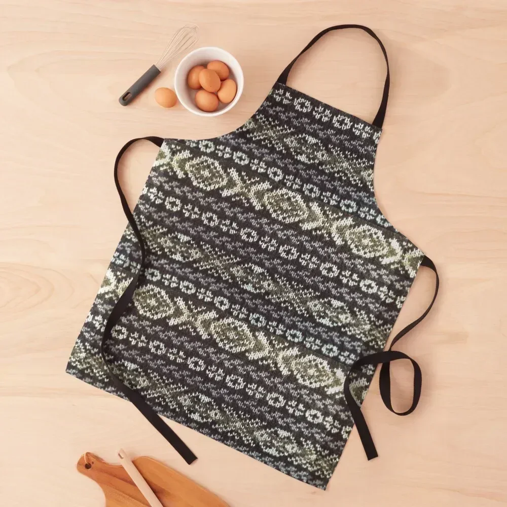 

David Fine Fair Isle Grey Apron for kitchen useful Kitchens Men Woman Kitchen For Girl Apron