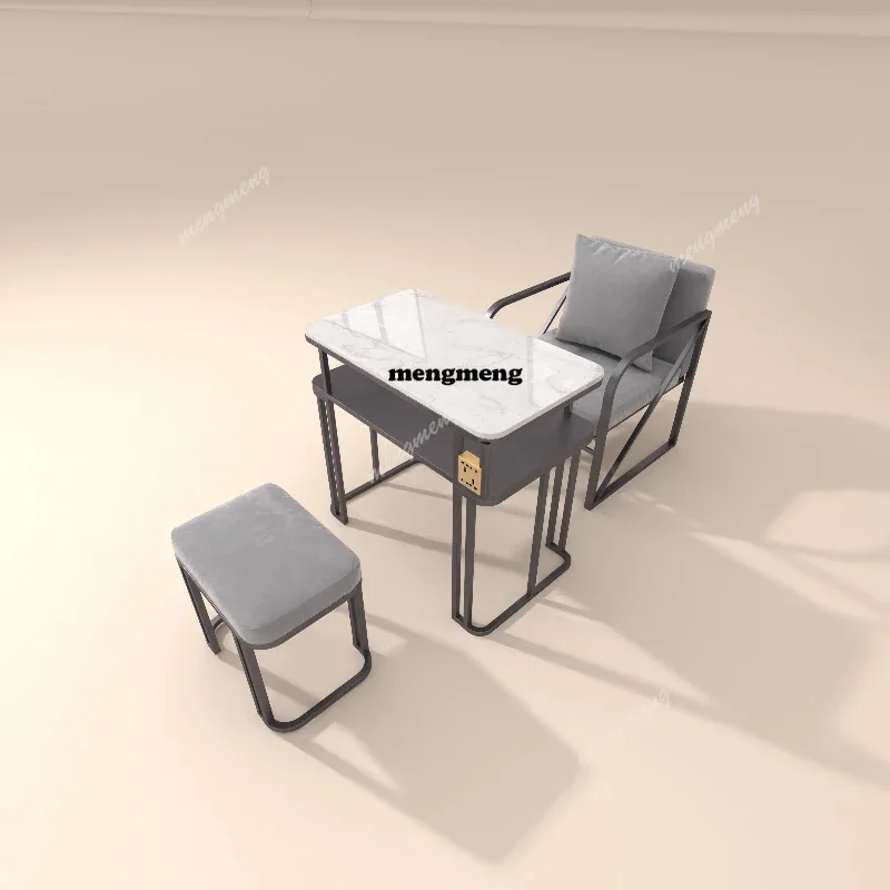 

X Art Luxury Profesional Nail Desk Workstation Chair Set Modern Nordic Nail Table Organizer Aesthetic Stolik Do Paznokci Furnit