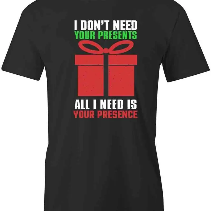 DON T NEED PRESENT Camisa d Algodón Ropa NAVIDAD S1BCA183