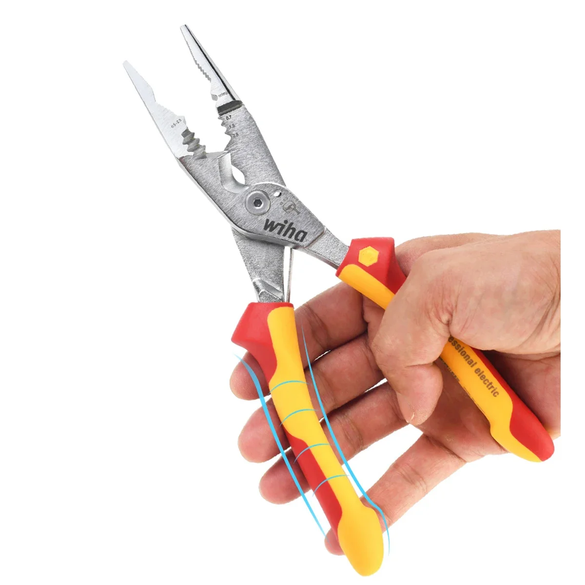 

Wiha 45489 Multifunctional Electrician Pliers 8 In 1 Insulated 1000V VDE Wire Stripping Plier