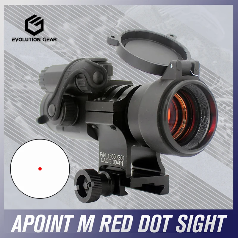 M2 Red Dot Sight Tactical Airsoft Optic Ruby Len Coating with MK18 Mod 0 Type Mount Original 3D Marking Reflex Sight for Outdoor