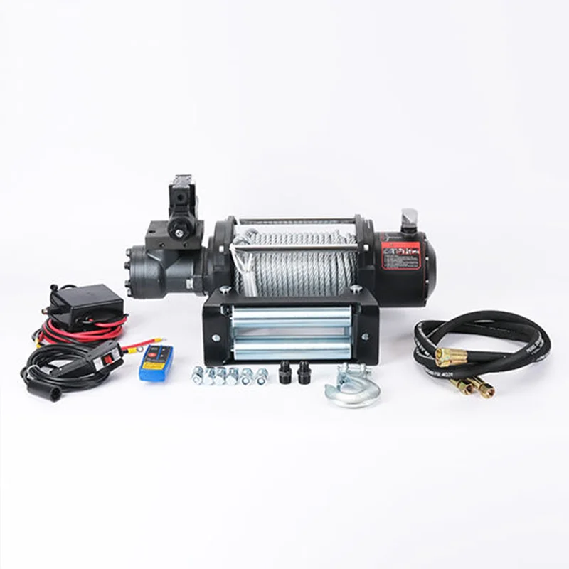 

10000lbs Remote Control Winch for Off-Road Vehicle Boat Small Self-Rescue Trailer 12V 24V Hydraulic Electric Winch Tool Pro