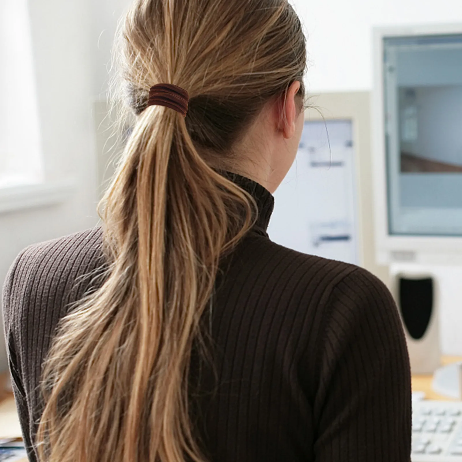 

5 шт. аксессуаров для волос для женщин: элегантные резинки для волос с высокой эластичностью, надежная фиксация для особых случаев и повседневного использования