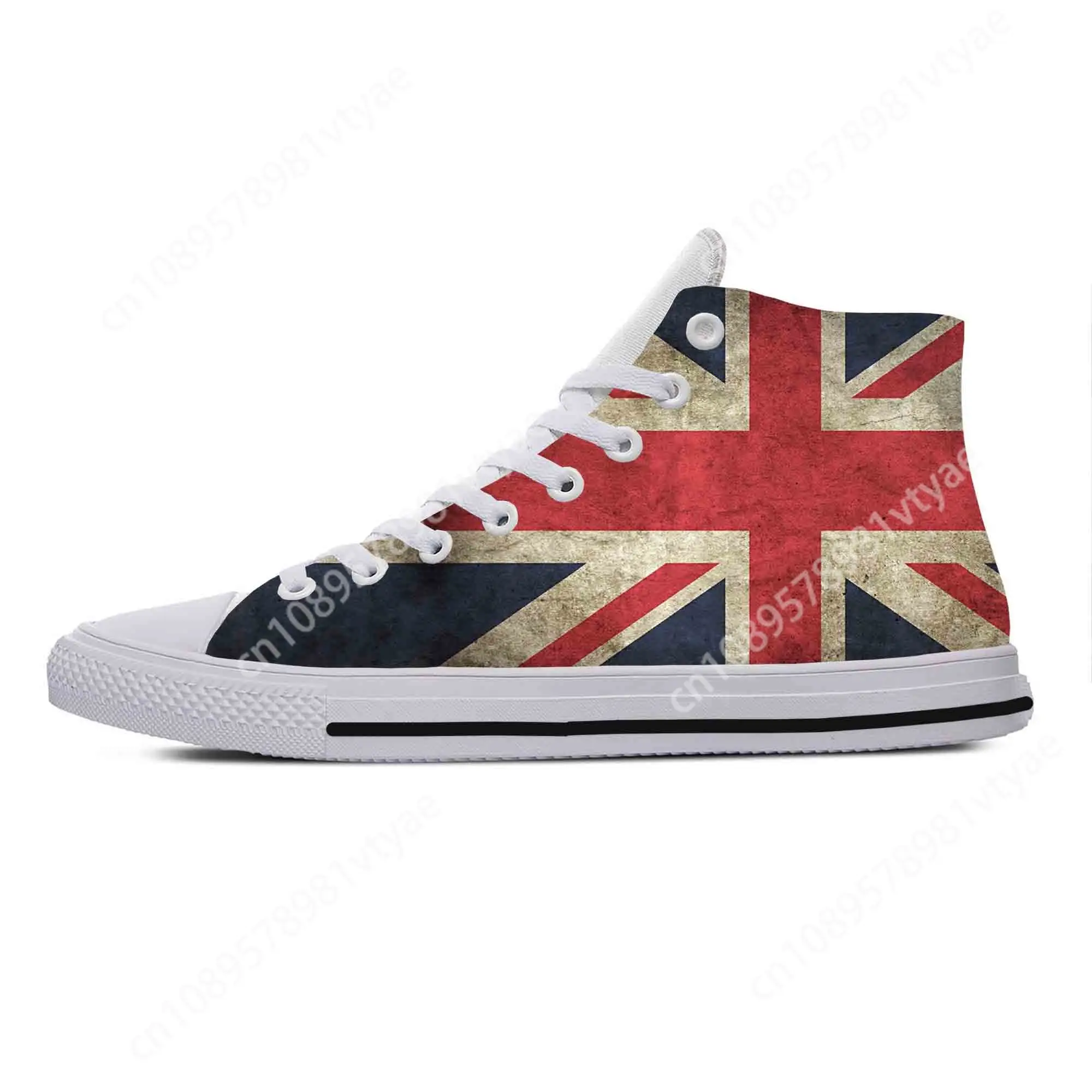 UK England Union Jack British Great Britain Flag Casual Shoes High Top Mens Womens Teenager Comfortable Custom Sneakers