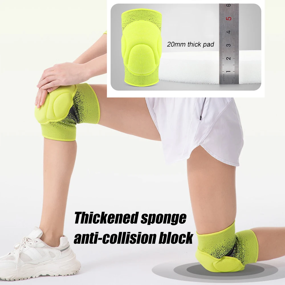 KEERUNNP 1Pair Anti-Slip Knee Pads with Padded Sponge - Support & Protection for Volleyball, Basketball,Football, Dance & Sports