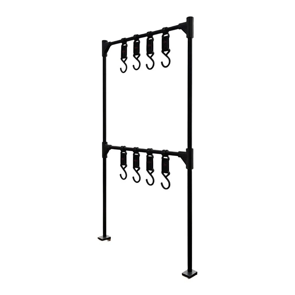 Outdoor Cooking Accessory Aluminum Alloy Hanging Rack with Adjustable Clamp for Tabletop Thickness Between 8mm and 25mm