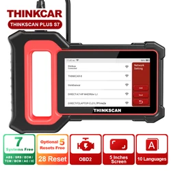 THINKCAR Thinkscan Plus S7/S4 OBD2 Car scanner diagnostic tool 7 system ABS SRS ECM TCM BCM IC AC 5 reset function lifetime free