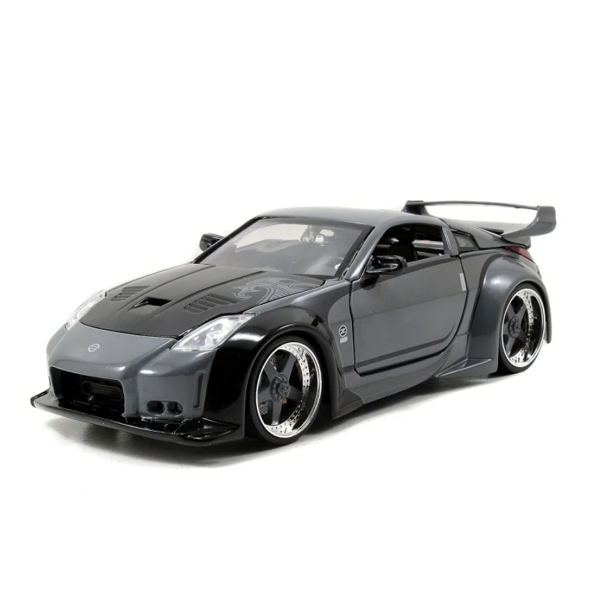 Jada Toys Fast & Furious 1:24 D.K.\'s Nissan 350Z Die-cast Car, Toys for Kids and Adults, Grey and Black