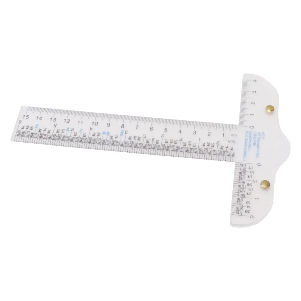 Transparent T-square Ruler Graduated T-shape Drawing Ruler Straight-edge Plastic Drafting Measuring Tool Student Learning