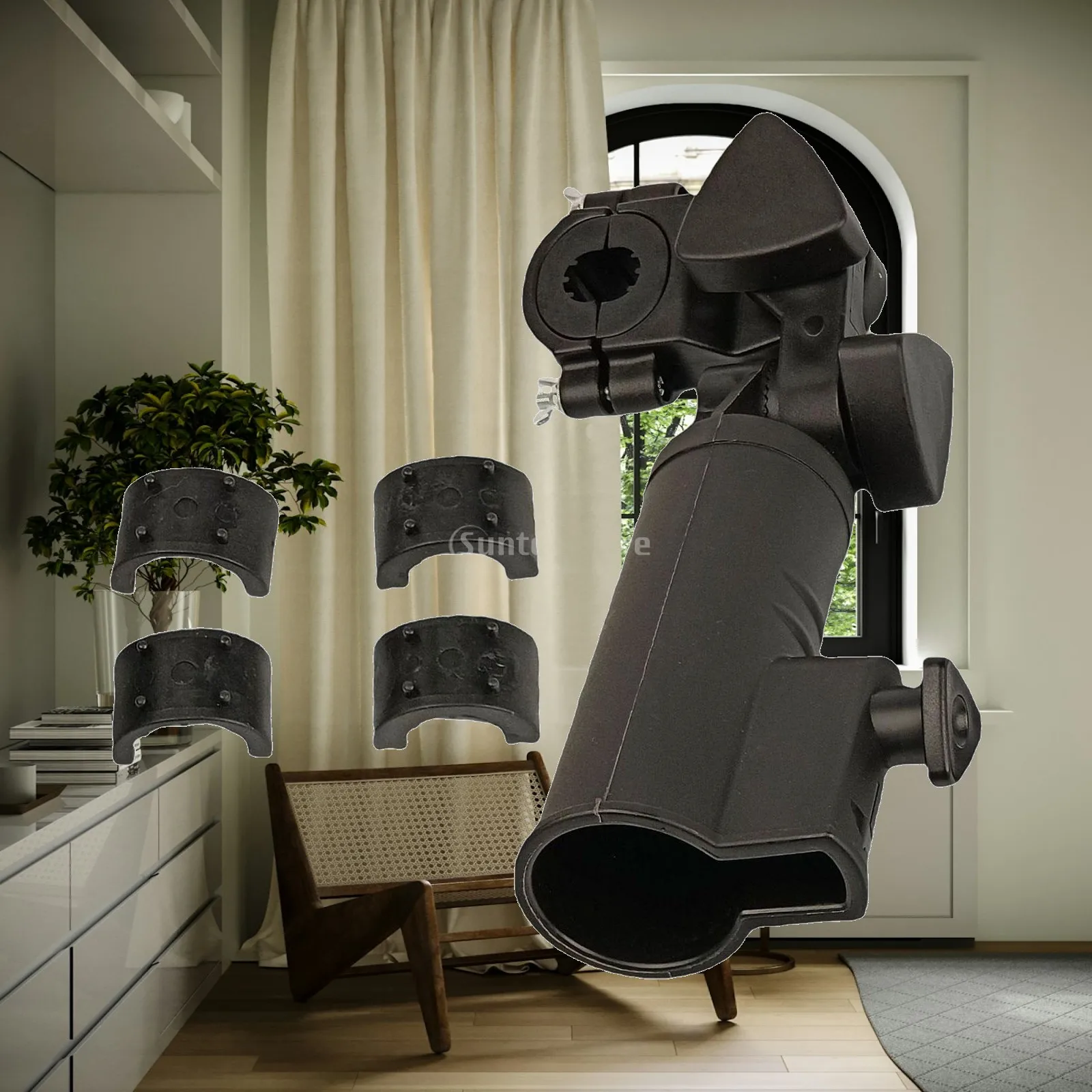 Adjustable Golf Trolley Umbrella Stand Heavy Duty Cart Bracket for Outdoor Sun and Rain Protection Accessory