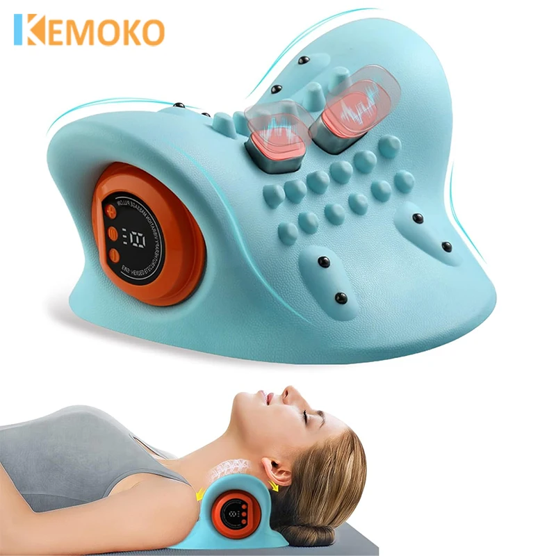 

EMS Electric Cervical Point Massager Neck Massage Pillow Massager Hot Compress Relax Pillow Sleep Neck Care Massage Pain Relief