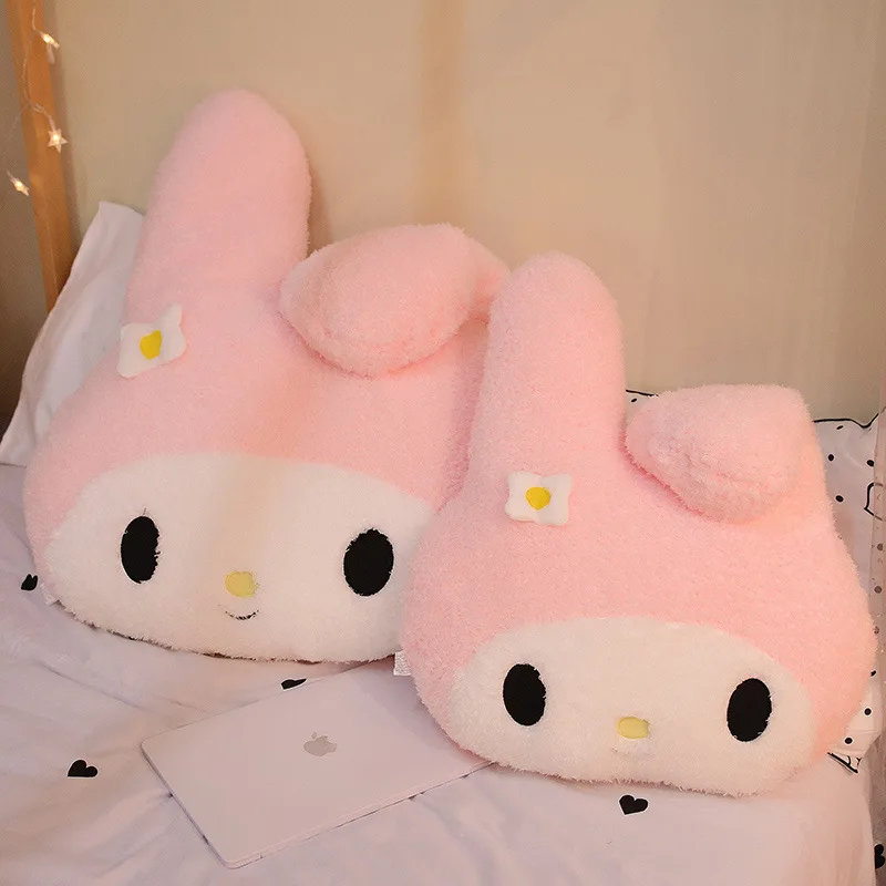 Sanrio My Melody Kuromi Pluche Poppen Dierlijke Cartoon Knuffels Schattig Zacht Pluche Kussen Kussen Meisjes Verjaardag Kerstcadeaus