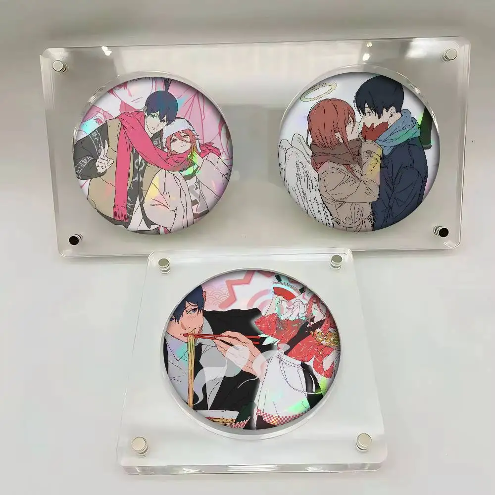 AkiAngel C-Chainsaw Man 2 Pieces Set   Brooch Lapel Pin Button Badge on Bag Clothing Hat Jewelry Accessories Toys Gift