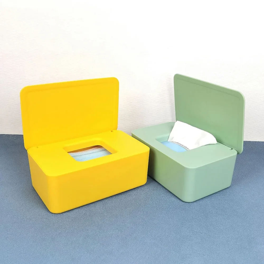 

Dustproof Wet Tissue Box With Lid Baby Nappy Wet Tissue Storage Holder Dispenser For Home Car Office Paper Tissue Organizer