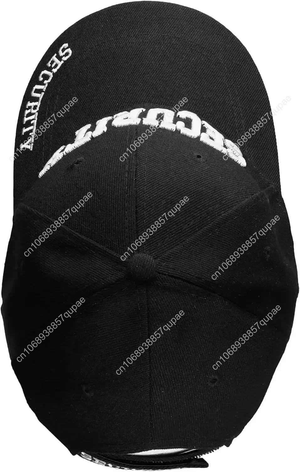 Security Hat Baseball Cap - Gold or White Embroidery Security Front, Bill & Back - Adjustable Size