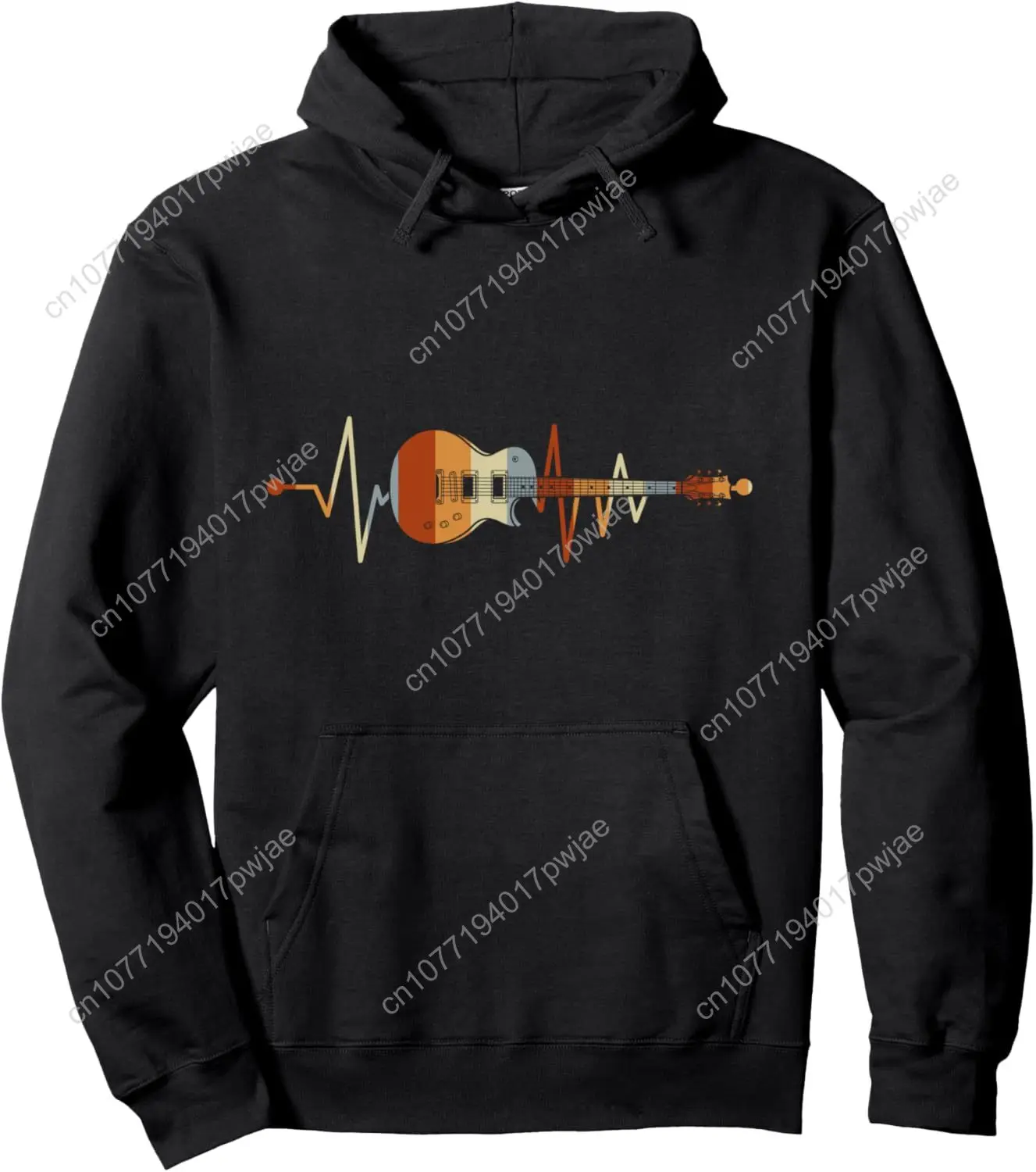 

Heartbeat Guitar Pullover Hoodie