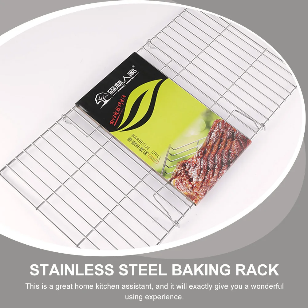 

Bbq Grill Rack Heavy Duty Cooling Wire Baking Tray Multi Function Kitchen Storage Net For Utensils Drain Outdoor Cooking