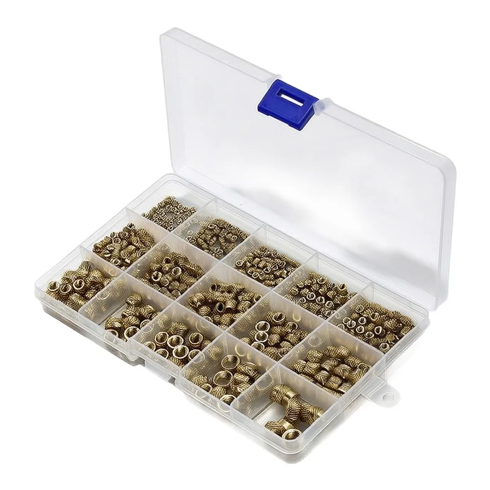 Insert Nuts For Maintenance Brass Fasteners Heat Set Inserts Brass Knurled Insert Nuts Oxidation Resistant Material