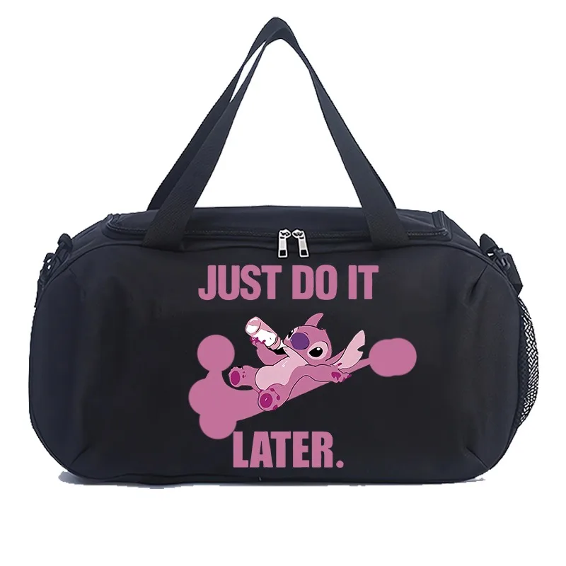 Disney Stitch Ohana Damskie torby podróżne Moda Anime Torby na siłownię Torba na ramię Wodoodporna płócienna torba fitness do jogi Sportowa męska