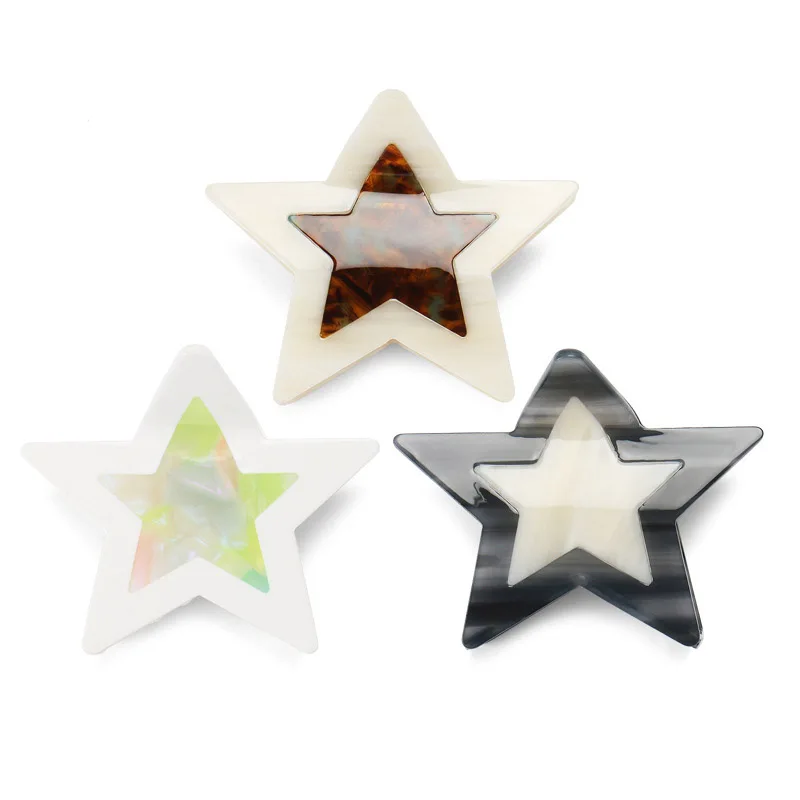 

Trendy Stars Hair Jewelry Ornament Accessory for Women Girls Fine Acetate Hair Clip Barrettes Pin, Ponytail Holder for Party