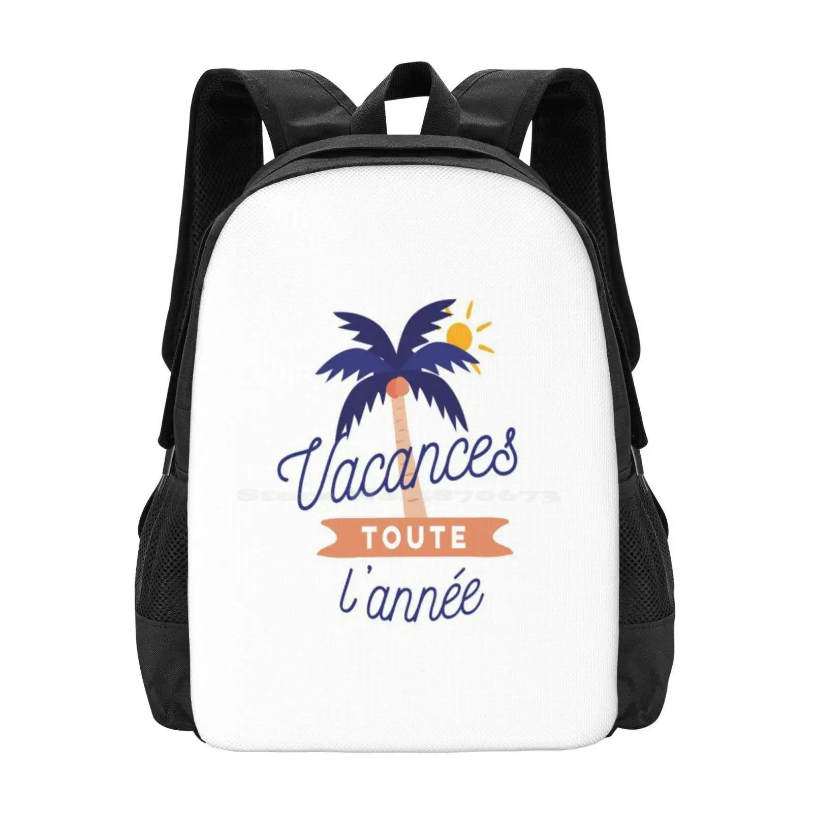 Holidays All Year Long Hot Sale Schoolbag Backpack Fashion Bags Holidays Cool Palm Tropical Fun Frenchy Vintage