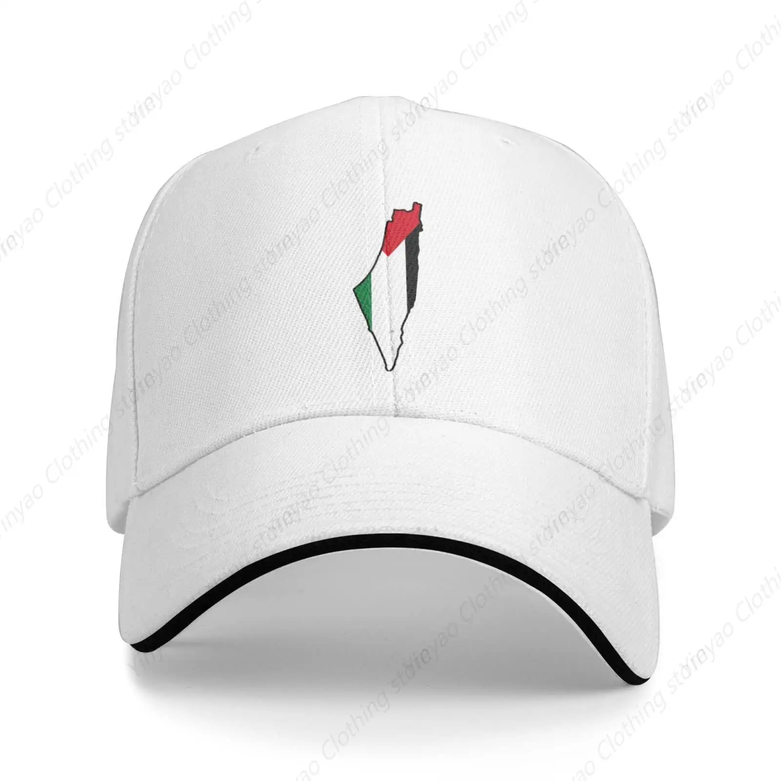 Palestinian Flag Patriot Sandwich Hat Outdoor Exercise Baseball Hat Adjustable Gift Truck Hat