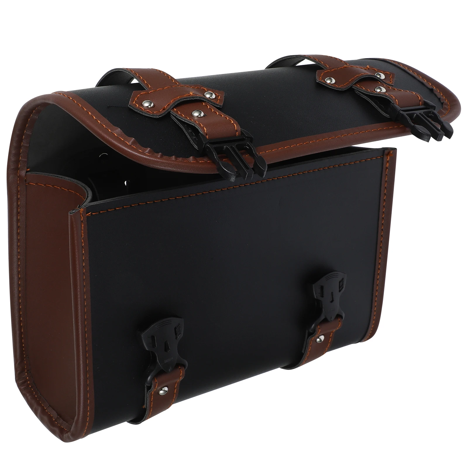 

Motorcycle Bag Saddlebag Organizer Dual Color Side Hanging Front Rear Storage PU Motorcycle Accessories Fork Bags
