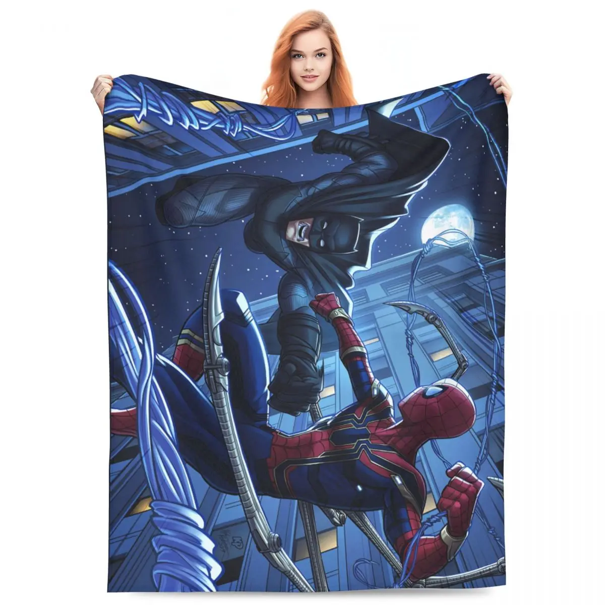 Manta de franela de Spiderman Vs Batman, manta cálida para dormitorio, Picnic, colcha novedosa, funda para sofá cama