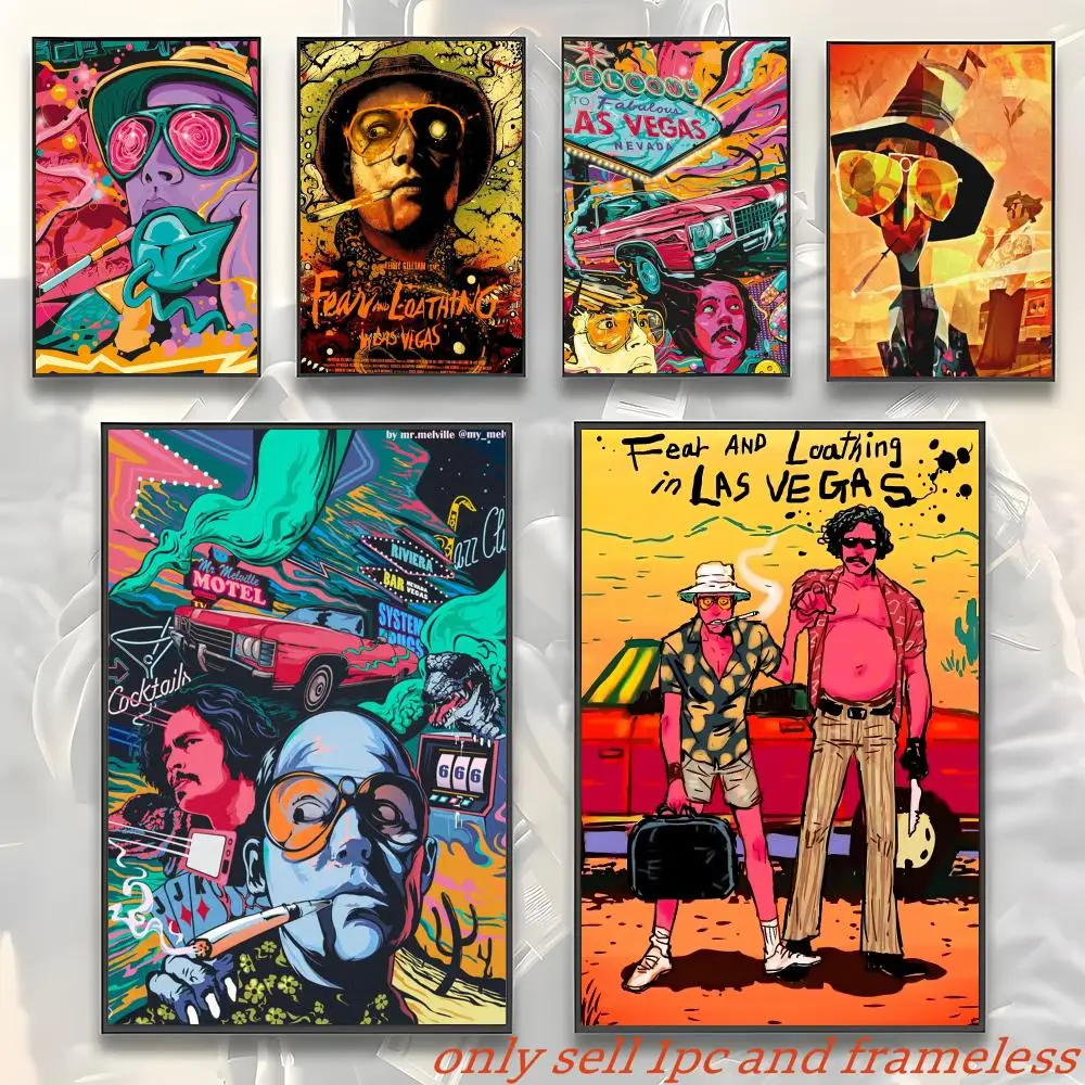Movie F-Fear and Loathing in Las Vegas Poster Art with prints Home bedroom living room decoration gift