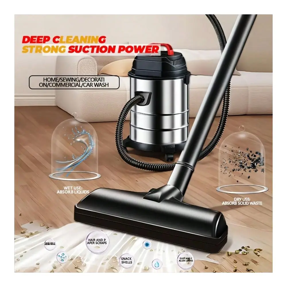 Model 3In1 Wet And Dry Vacuum Cleaner, US Standard 110V Plug, HighPower Car Vacuum,Eper, 18kPa Suction, Efficient Filtration Sy