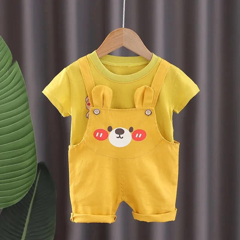 

New Summer Baby Girls Clothes Set Children Boys T-Shirt Shorts 2Pcs/Sets Toddler Clothing Infant Cartoon Costume Kids Tracksuits