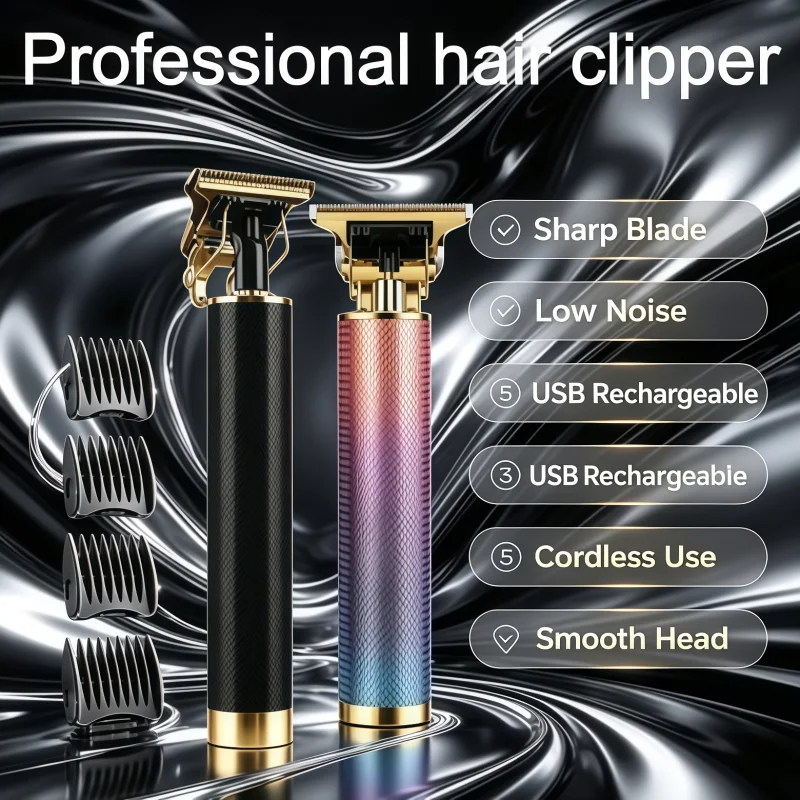 Professional Barber Clipper Kit /Accessories for Men | USB Fast Charging|Beard/Body/Hair Trimmer Long-lasting and safe pruning