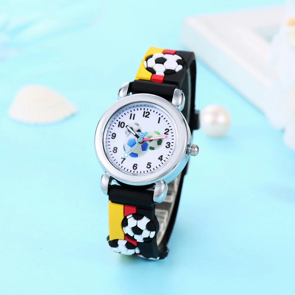 Lovely Creative Cartoon Corlorful Kids Watch Gift For Boys Girls Sell Like Hot Cakes Cute Football Children\'s Wristwatch