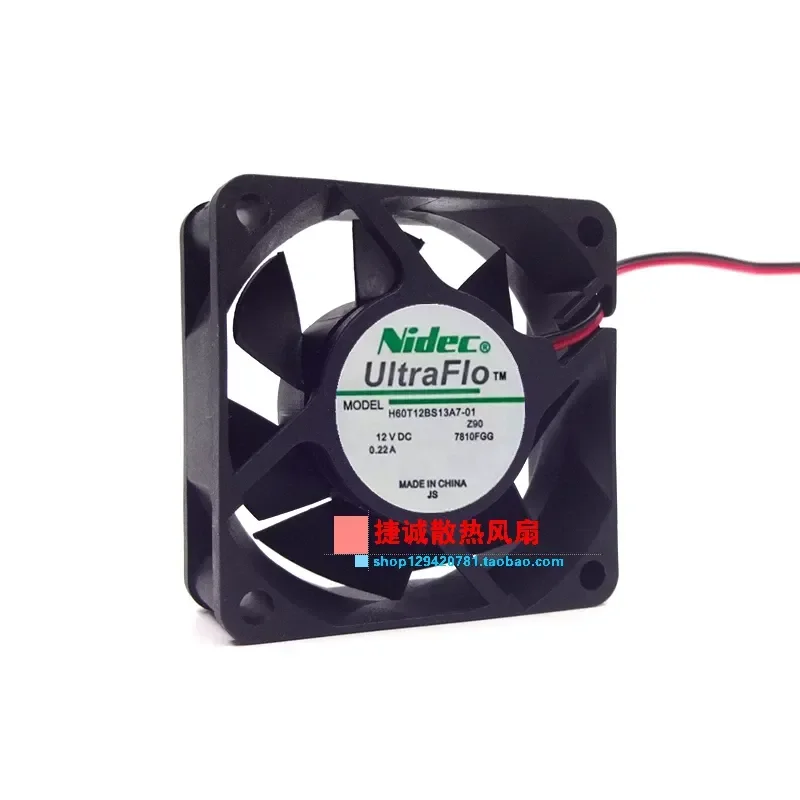 Nidec H60T12BS13A7-01Z90 DC12V 0.22A 6025 6CM Power Cooling Fan