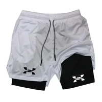 New Running Shorts Men Gym Sports Shorts 2 in 1 Quick Drying Workout Boxing Training Bottoms Fitness Jogging Short Pants Summer 4