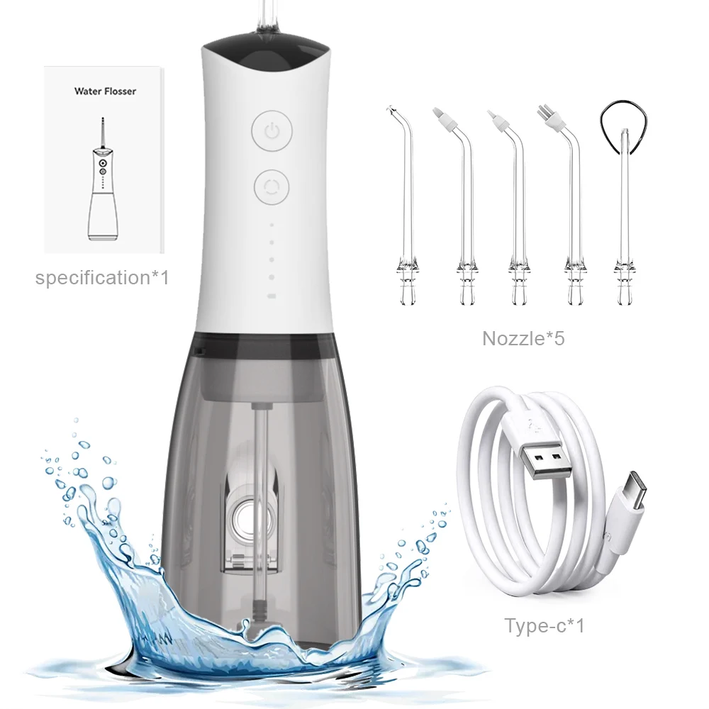 Portable 360ML 4 Modes Electric Waterflosser Cleaning Pick Tooth Cleaner Teeth Dental Irrigator Oral
