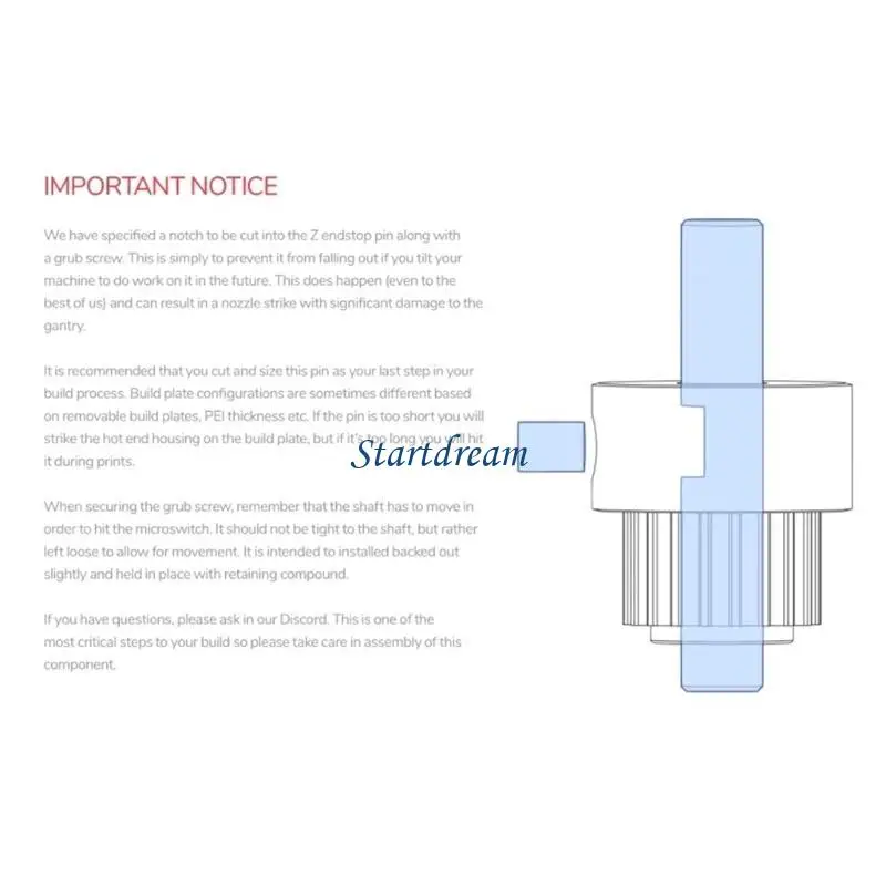Limite do eixo óptico 5 mm 30/35mm DAXIS ZDRIVE 60MM MAIO ÓPTICO PARA VORON 2.4 K92C