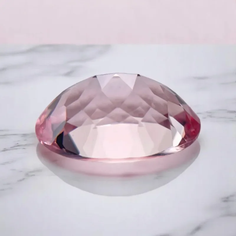 

L-Lab Grown Sapphire Oval Cut Sakura Pink Color Charms Beads Diy Jewelry Making Material Selectable AGL Certificate