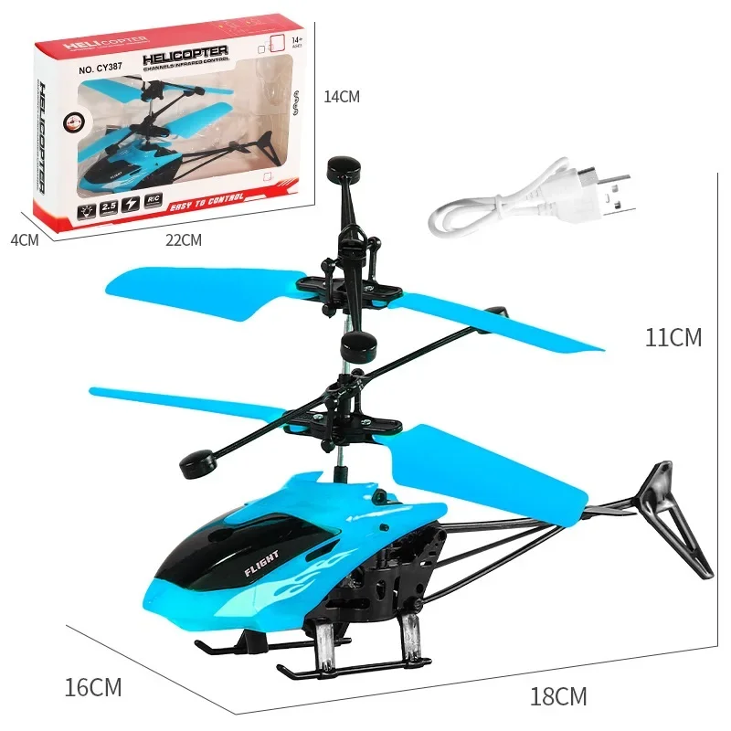 Dron de inducción infrarroja con sensor manual para niños, juguete de avión recargable, modelo de planeador de mosca de lanzamiento, regalo para niños al aire libre, 1 unidad