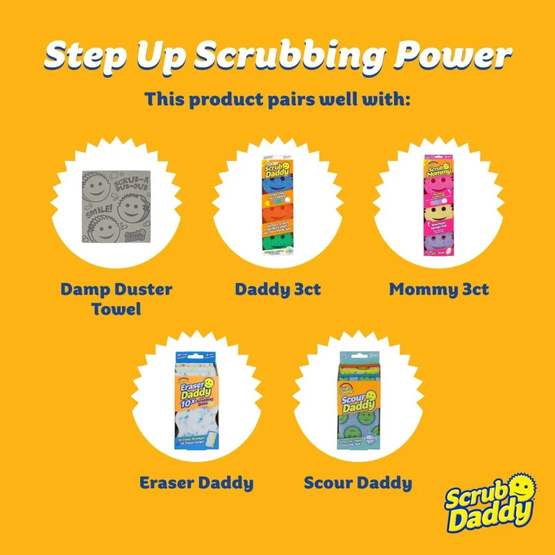 فرك إسفنجة إزالة الغبار من Dady Damp Duster 1 فقط) - مجمع الغبار للتنظيف المنزلي - لأغراض التهوية، تجميع الغبار