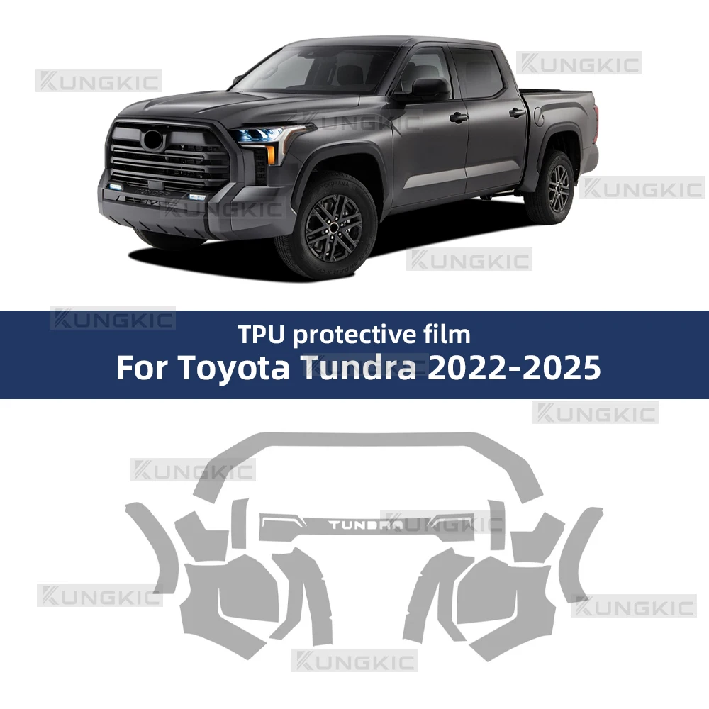 

For Toyota Tundra 2022 2023 2024 2025 Car Precut Paint Protection Film Front Bumper Anti-scratch Exterior TPU PPF Transparent