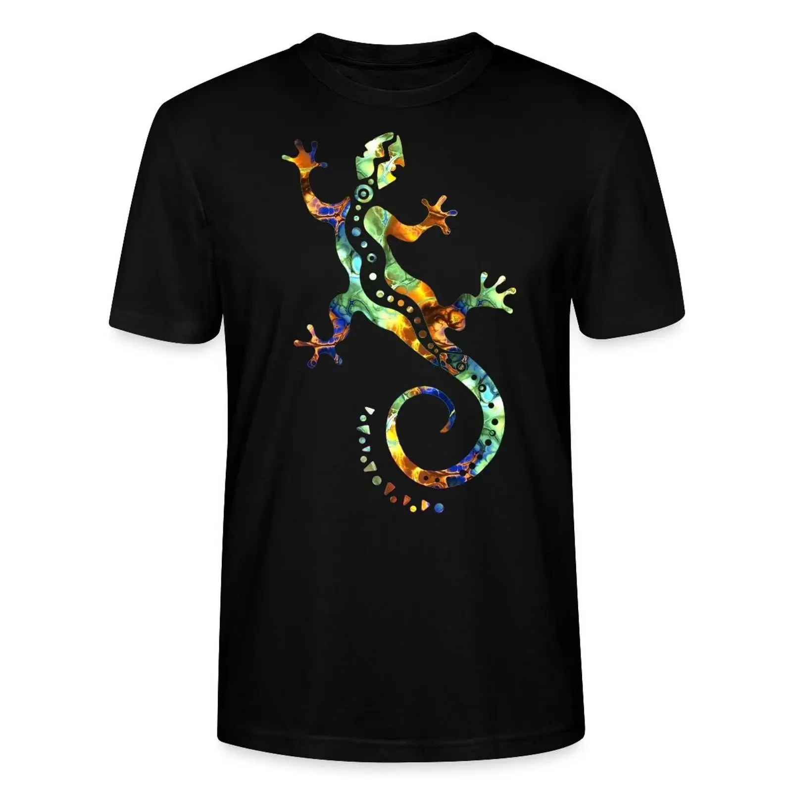 Gecko Lizard Reptile Organic T Shirt vintage Washed Breathable homme Slightly Unisex Stylish Soft designer clothes fashion