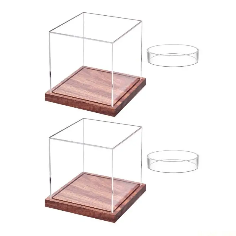 M5TC Premium Acrylic Baseball Display Box Durability Square Baseball Show Box for Memorabilia and Keepsakes