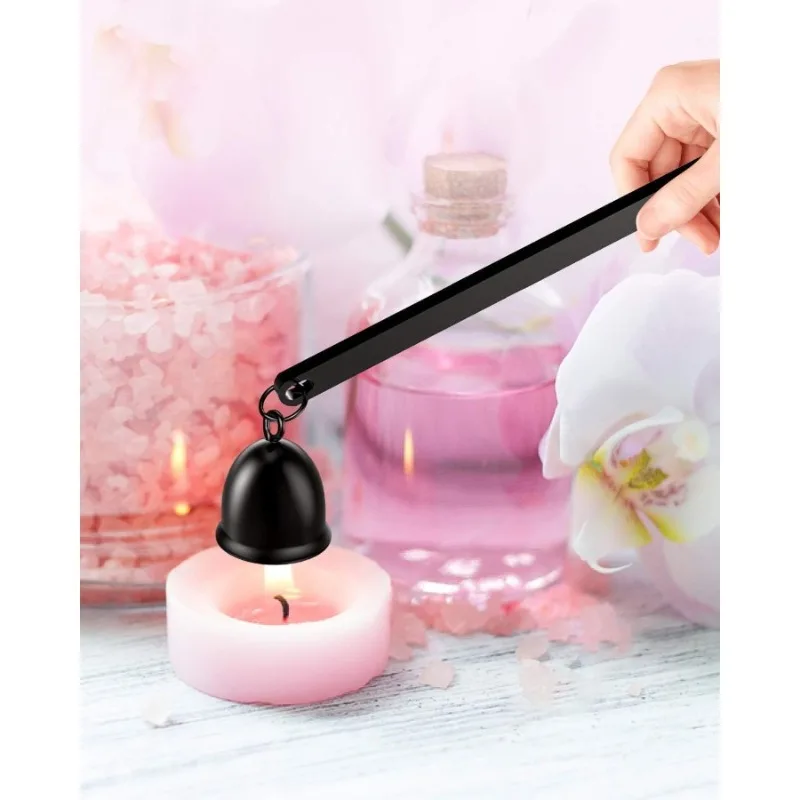 Stainless Candle Care Kit with Wick Trimmer, Snuffer & Dipper - Heavy-Duty Black Candle Accessories Gift Set for Wax Dipping