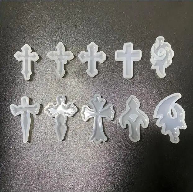 Halloween Cross Silicone Mold Ornmant Silicone Mould Jewelry Making Tool Charms Epoxy Resin Molds Crafts